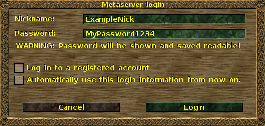 metaserver login